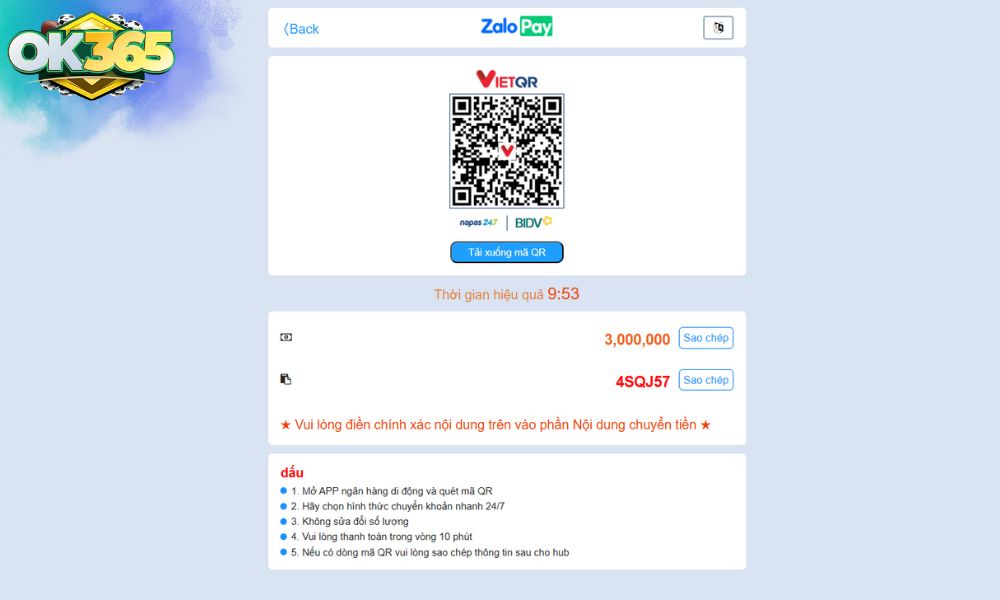 Dùng Zalo Pay để quét mã thanh toán